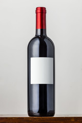 wine bottle with copyspace - table