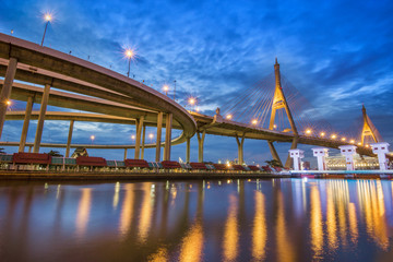 Fototapeta na wymiar Industry Circle Bridge, Bangkok, Thailand