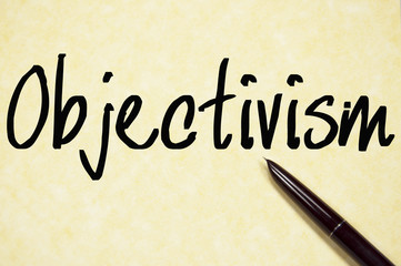 objectivism word write on paper