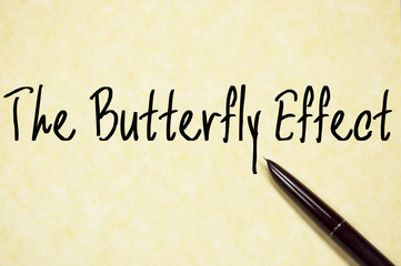 the butterfly effect text write on paper