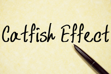 catfish effect text write on paper