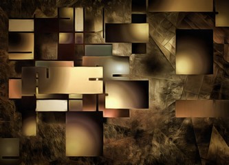 Obrazy na Szkle  Kompozycja abstrakcyjna prostokątnych kształtów