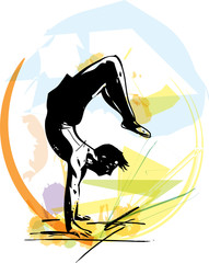 Yoga man illustration