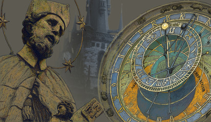 Poatcard with view of Prague