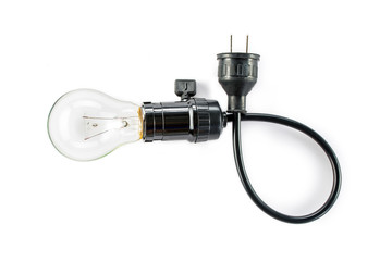 light bulb with plug and  Lamp Holder, cable tungsten