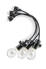 light bulb with plug and  Lamp Holder, cable tungsten three