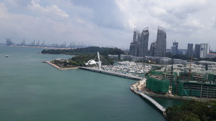 Naklejka premium Singapore yatch pier