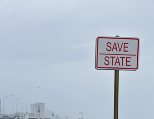 Save State Street Sign