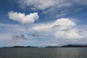Sky with clouds over the sea.