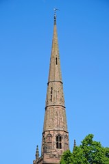 Fototapeta na wymiar Holy Trinity Church spire, Coventry.