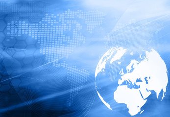 Europe map technology style artwork for your design