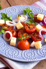 grilled tomatoes, cheese salad