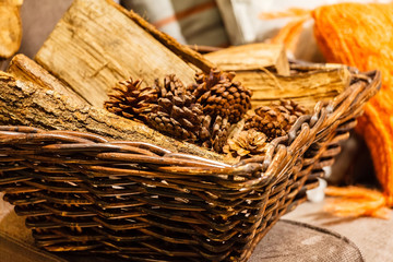 A basket of firewood
