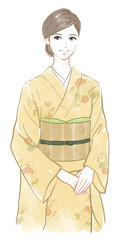 着物を着た女性