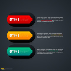 Three horizontal options for web. EPS 10