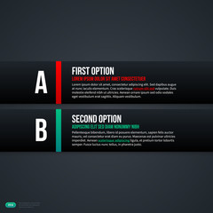 Two horizontal options. EPS10.