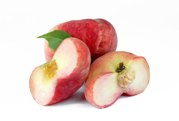 Fig peach isolated on white background