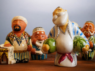 Uzbek ceramic figurine - national souvenir