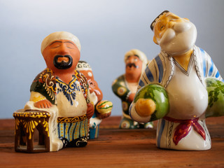 Uzbek national souvenir in Bukhara, Uzbekistan