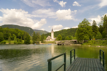 Jezioro Bohinj,Słowenia - obrazy, fototapety, plakaty