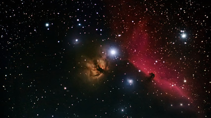 Horsehead Nebula deep space beautiful night sky The Horsehead Nebula is a dark nebula in the constellation Orion © allexxandarx