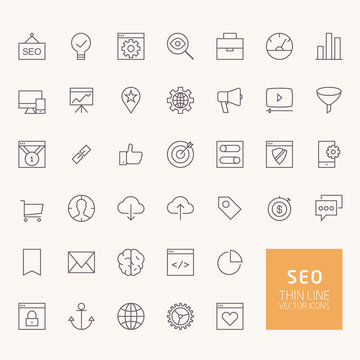 SEO Outline Icons for web and mobile apps