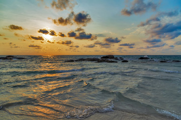 Sunrise sea beach summer