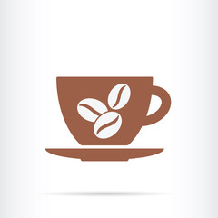 coffee cup beans icon