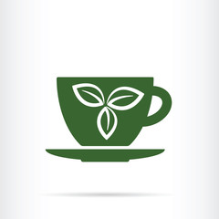 tea leaf cup icon