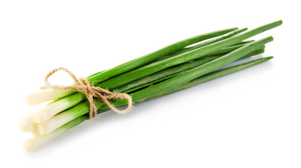Green onion isolated on white
