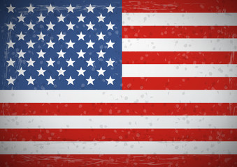 Fototapeta premium Vintage American flag