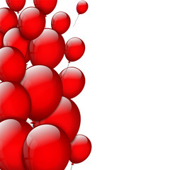 Border with red balloons