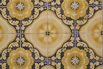 Detail of some typical portuguese tiles