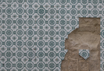 Detail of some typical portuguese tiles