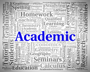 Fototapeta premium Academic Word Represents Military Academy And Academies