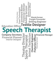 Speech Therapist Represents Therapists Verbal And Occupations