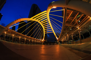 Sky bridge link, landmark of bangkok.
