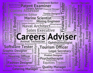 Careers Adviser Indicates Advisor Work And Trainer