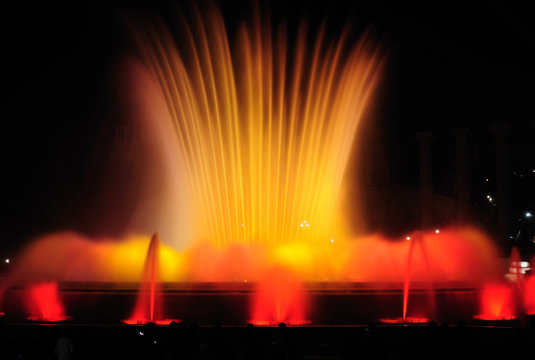 Magic Fountain of Montjuïc  in Barcelona. 