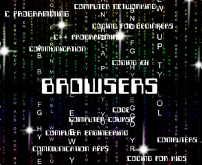 Browsers Word Shows Computer Webpage And Computers