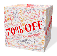 Seventy Percent Off Indicates Closeout Offers And Retail