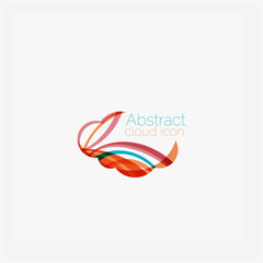 Clean elegant circle shaped abstract geometric logo. Universal