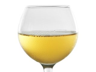 Glass of wine on grey background