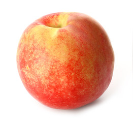 Fresh peach isolated on white
