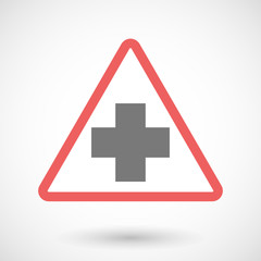 Obraz premium Warning signal with a pharmacy sign