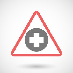 Fototapeta premium Warning signal with a pharmacy sign