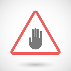 Obraz premium Warning signal with a hand