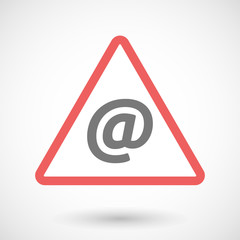 Warning signal with an at sign