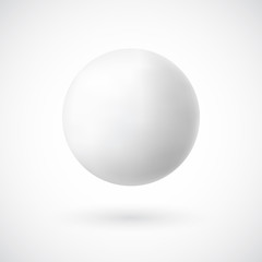 White sphere on white background. Vector illustration