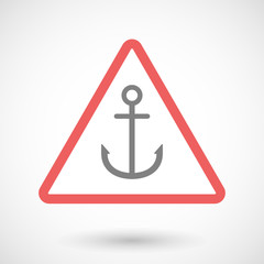 Warning signal with an anchor